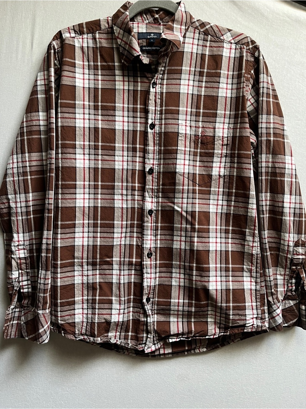 Gant Organic Cotton Plaid Button Down Shirt Size M